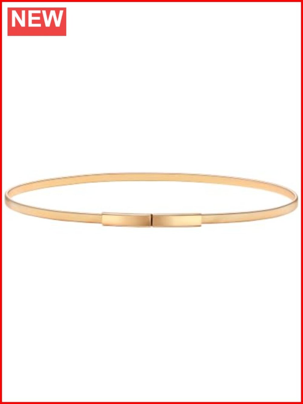 Skinny Metal Cinch Belt for Dress Stretch Thin Elastic Waist Band